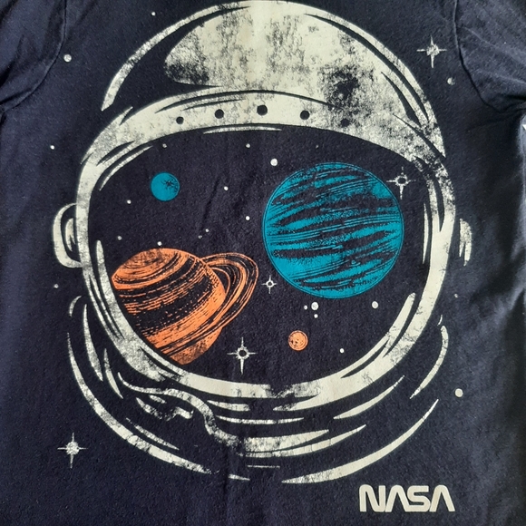 Boys Sz 5T/XS Long/Short Sleeve Blue Black Space Theme Graphic T-Shirt Bundle - Picture 7 of 14